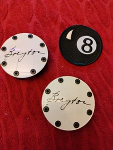 Set of 2 BREYTON CUSTOM 2-7/8" WHEEL CENTER CAPS HUBS BMW Mercedes Benz 1980's - Picture 1 of 5