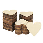 40mm Wooden Hearts, 100 Pack Unfinished Wood Hearts Blank Wooden Cutouts