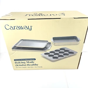 Caraway 6-piece Cream Bakeware Set & Organizer BW-MINS-CRM - Picture 1 of 8