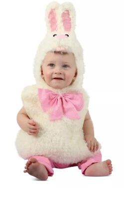 Easter Bunny With  Pink  Easter Baby Costume Size 6-12 Months - Image 1 of 2