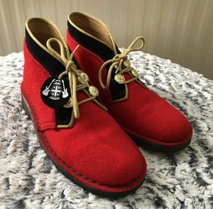 clarks boots womens red