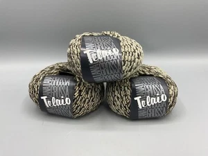 Lana Grossa Telaio Yarn Lot of 3 - Silver Black color 50% Virgin Wool 50% Poly - Picture 1 of 5