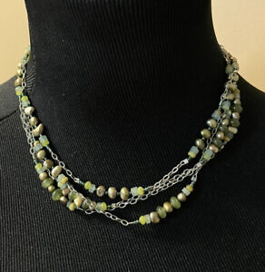Silpada Green Pearl Jade Sterling Silver Necklace N1683 
