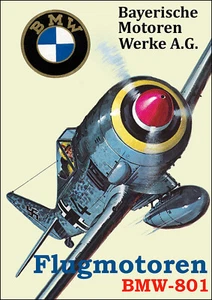 WW2 Luftwaffe BMW Flugmotoren Aviation Motors Poster - Picture 1 of 1