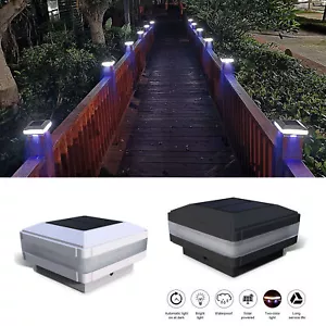 Solar Pfosten Zaun Licht Auβen Solar Lampe Kappen Gartenlicht Wand Zaunleuchte - Bild 1 von 15