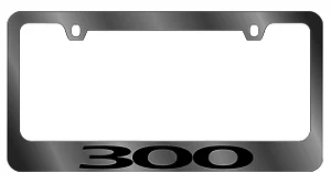 Marco de matrícula de acero inoxidable premium con logotipo Chrysler 300 cromado Foto 1 de 1
