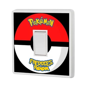 Custom Pokemon Personalised Light Switch Vinyl Sticker Cover Skin Decal Kids - Picture 1 of 1