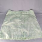Izod Womens Skirt Skort Size 6 Green White Geometric Pockets Zip Cotton 