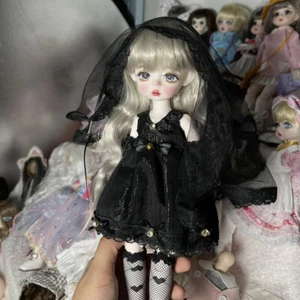 12 inch Height Girl Doll Curly Hair Wig Dress Shoes Full Set Cute Doll Kids Gift - Picture 1 of 5