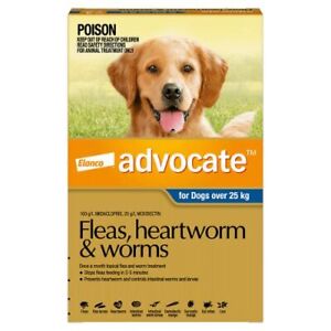 Advocate for Extra Large Dogs Over 25kg Fleas Worms Heartworm Treatment 6 pack