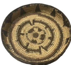 Embera Wounaan Indian Geometrical Design Bowl Basket-Panama Vintage - Picture 1 of 3