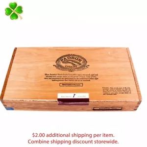 Caja de cigarros de madera vacía Padron 5000 11,5" x 6" x 2" - Imagen 1 de 12