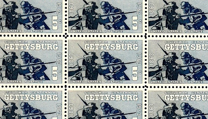 Геттисберг - гражданская война (1963) - новый -MNH-лист из 50 почтовых марок - #1180 - Изображение 1 из 1