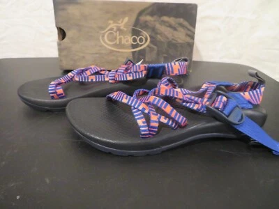 *Nuevo con etiquetas Sandalias Ecotread Chaco ZX1 Azul y Naranja Niñas Pequeñas, 11 Foto 1 de 3