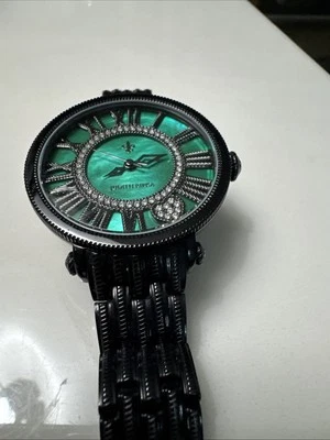 Reloj JUDITH RIPKA Verde Madreperla Londres 7" Negro Inoxidable Batería Nueva Foto 1 de 4
