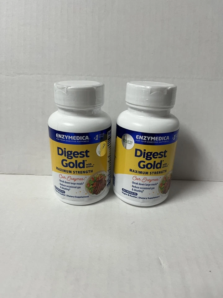 Enzymedica Digest Gold Fuerza Máxima (45 Cápsulas) Exp 7/26 Paquete de 2 Foto 1 de 1