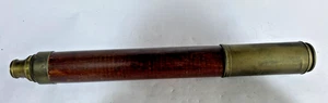 Vintage Brass and Wood Spyglass / Telescope - Picture 1 of 9