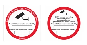 Videoüberwachung Informationsschild - 1,2 mm PVC - 300 x 300 oder 200 x 200 - 2 Designs - Bild 1 von 6