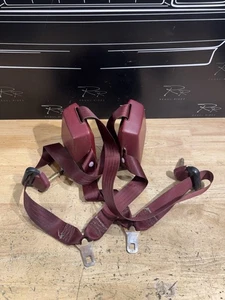 88-98 CHEVY SILVERADO GMC OBS EXTENDED CAB SEAT BELTS RED RETRACTORS BENDIX - Picture 1 of 8