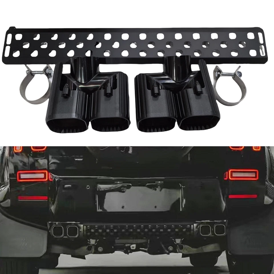 Tubo silenciador escape trasero + placa para Land Rover Defender 90 110 130 20-2025 2021 Foto 1 de 4