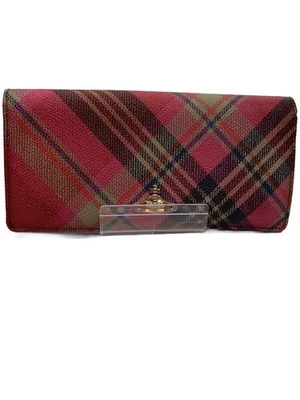 Cartera larga Vivienne Westwood a cuadros multicolor para mujer Foto 1 de 4