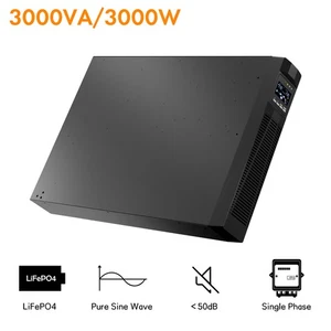 VoltX 3000W 3000VA LiFePO4 UPS w/ Smart BMS Dual Display Fits Home Office Backup - Picture 1 of 24
