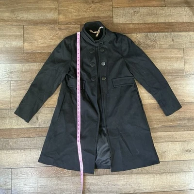 Bailey 44 Mujer Talla L Negro Abrigo Militar Chaqueta Doble Pecho Hecho en EE. UU. #12117 Foto 1 de 4