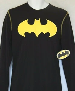 Batman Long Sleeve T-Shirt Men's Size Small Black Logo NEW Justice League Comics - Picture 1 of 12