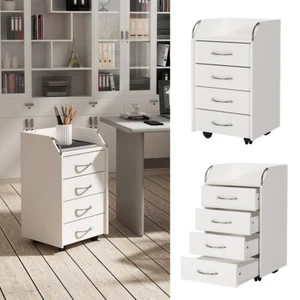 Rollcontainer Gwendolyn, Weiß, 40x65x36 cm, 4 Schubladen, Büroschrank Vicco - Bild 1 von 7