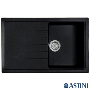 Astini Gianni Compact 1.0 Ciotola Granito Nero Lavello Cucina e Rifiuti - Foto 1 di 5