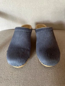 Nr. 6 Store Old School Clog Mid Heel Wedgewood blau Kalbshaar | Gr. 38 / Gr. 7,5 - Bild 1 von 9