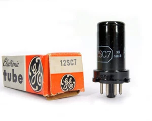 12SC7 GE NOS Tube Röhre Lampe TSF Valvola Valvula Valve 진공관 真空管 电子管 - Picture 1 of 1