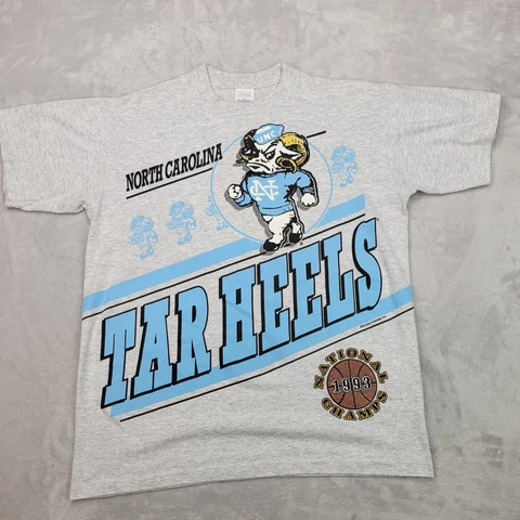 North Carolina Tar Heels Shirt Mens XL Vintage Single Stitch 90s All Over AOP Cover