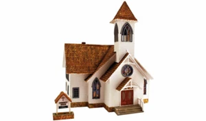 Woodland Scenics HO Built-N-Ready Community Church LED Lighted WOO5041 - Picture 1 of 1