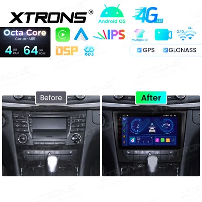 9“ Autoradio Android 14 Octa Core 4G+64GB GPS CarPlay DSP für Mercedes W211 W219 - Bild 1 von 4
