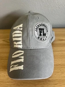 Jacksonville Jax Beach Florida Cap Adult Adjustable Gray Hat Snapback - Picture 1 of 7