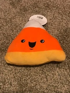 Thrills & Chills Halloween Fall Autumn Candy Corn Dog Toy Plush Squeaker 7" NEW - Picture 1 of 1