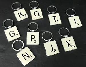 Scrabble Tile Keychain Wild & Wolf Different Letters Available - New - Picture 1 of 21