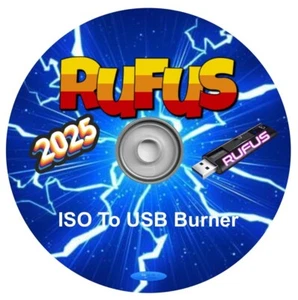 RUFUS 4.9 2025 Edition USB ISO Burning Software ~ ISO to USB Burner CD - Imagen 1 de 11
