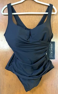 Traje de baño de una pieza Miraclesuit Must Escape adelgazante delgado 10 lb nuevo para mujer 20W 20 - Imagen 1 de 13