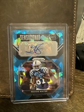 2022 Prizm REGGIE WAYNE #SS-RW Sensational Signatures Auto Blue COLOR MATCH  /75