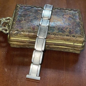 Rare ArtDeco Amcraft Sterling Silver 6”-9”Stretch Watch Band Bracelet Filigree - Picture 1 of 7