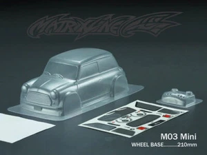 1/10 Onroad Rc M-Car Clear Transparent Body Shell For Tamiya m03 m05 m06 m08 - Picture 1 of 4