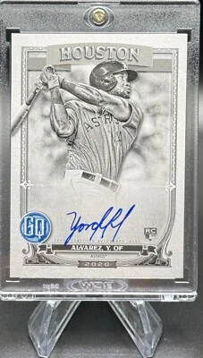 2020 Topps Gypsy Queen YORDAN ALVAREZ Black & White RC Autograph /50 Astros NM+! - Image 1 of 3