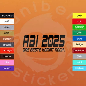 Auto Aufkleber "ABI 2025 Das Beste kommt noch" 13x5 cm Sticker Familie Abitur - Bild 1 von 2