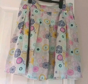 Lazy Jacks Ladies Floral Pleated Lined Casual Skirt Size 12 New With Tags - Picture 1 of 11