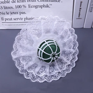 Flower Holder With Clay Rrim DIY Bouquet Decoration Lace Wedding Handle - Picture 1 of 12