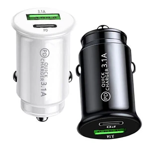 Car Charging Port Adapter AC Type C Car Charger Adapter Portable 3.1A grand - Photo 1 sur 10