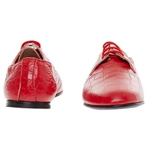 NEW "BALLY " RED CROC LEATHER SHOES SIZE UK3- IT36 - Picture 1 of 5