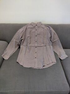 CLASS CLUB Boys' Multi Plaid 100% Cotton Long Sleeve Button Down Shirt, size 14